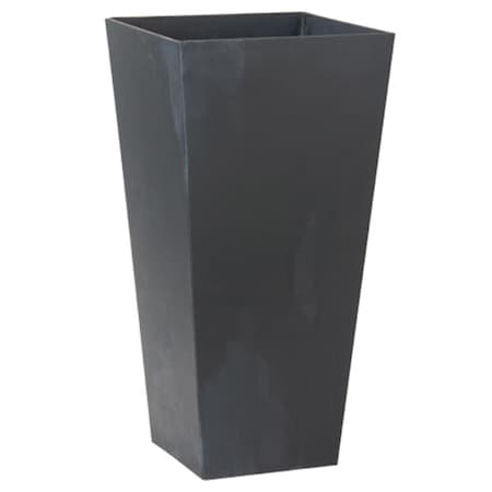 Grilltown Novelty 13.5 in. Ella Tall Planter Black GR2527808